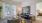 living room with glass doors, a couch, chair and coffee table